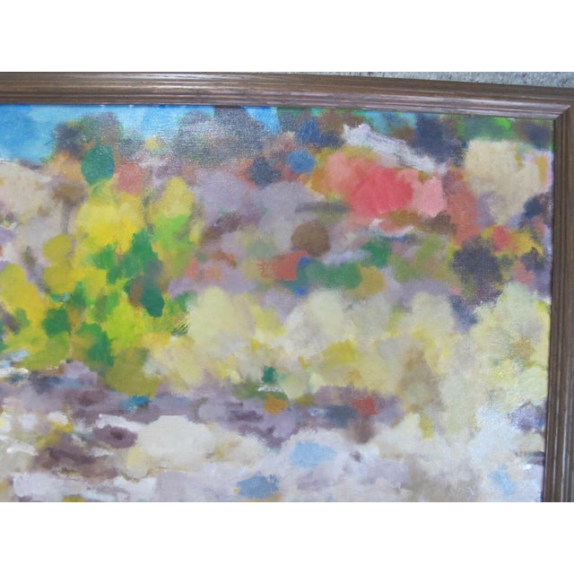 David McCosh Mottled Colorful Abstract Original Landscape Oil Painting For Sale - Image 4 of 7