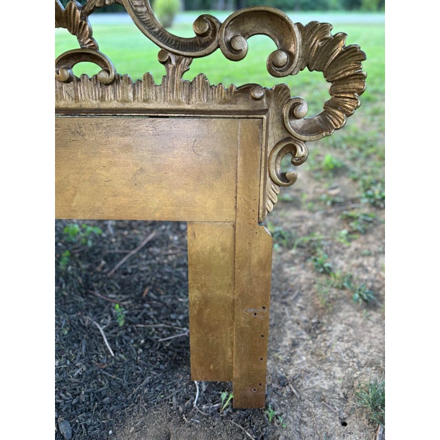 1950s Mid Century Italian Hollywood Regency Gilt Metal King Headboard. For Sale - Image 9 of 10