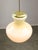 Mid-Century Modern Italian Brass and Yellow Glass Pendant Lamp For Sale - Image 5 of 16
