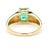 Metal 1.60 Carat Emerald & Diamond 14k Gold Classic Set Ring, Size 7.25 For Sale - Image 7 of 8
