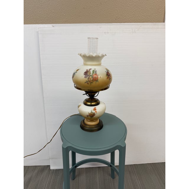 Bronze 1930s Victorian Gone With the Wind Hurricane Table Lamp For Sale - Image 8 of 12