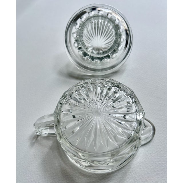Heisey Style Two Piece Clear Handled Glass Juicer, C. 1930's For Sale - Image 9 of 14