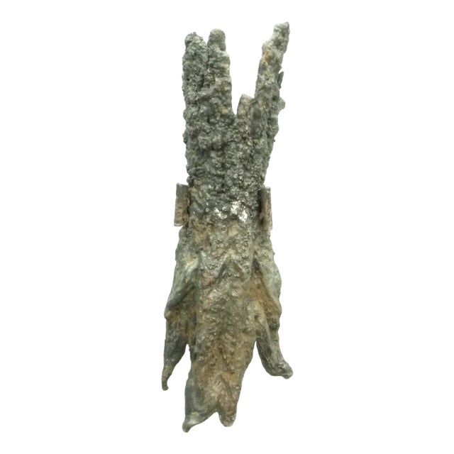 Vintage Brutalist Wall Lamp in Iron, 1920s For Sale