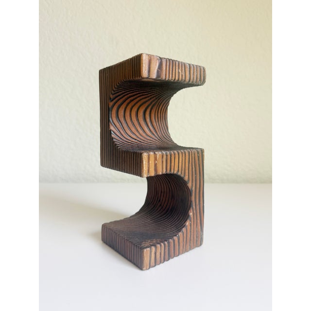 Wood Shou Sugi Ban Abstract Wood Object, 1970s Japan For Sale - Image 7 of 10
