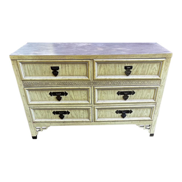 Dixie Shangri-La Vintage Chinoiserie 6-Drawer Dresser For Sale