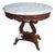 Vintage Neoclassical Lyre-Base Marble-Top Accent Table For Sale