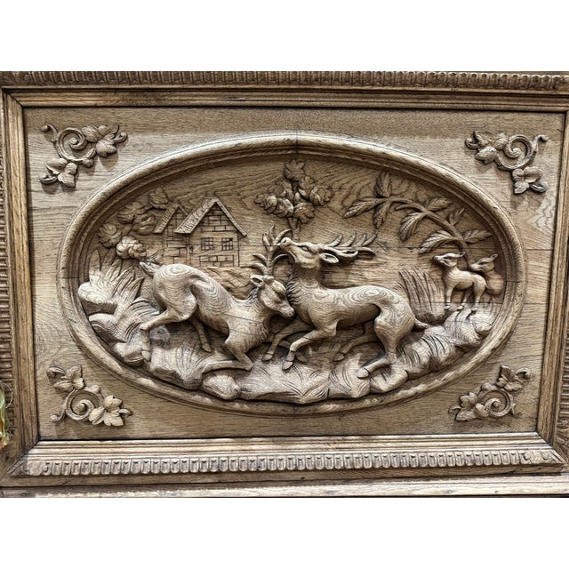 French Oak Hunting Sideboard, 1850s For Sale - Image 3 of 18