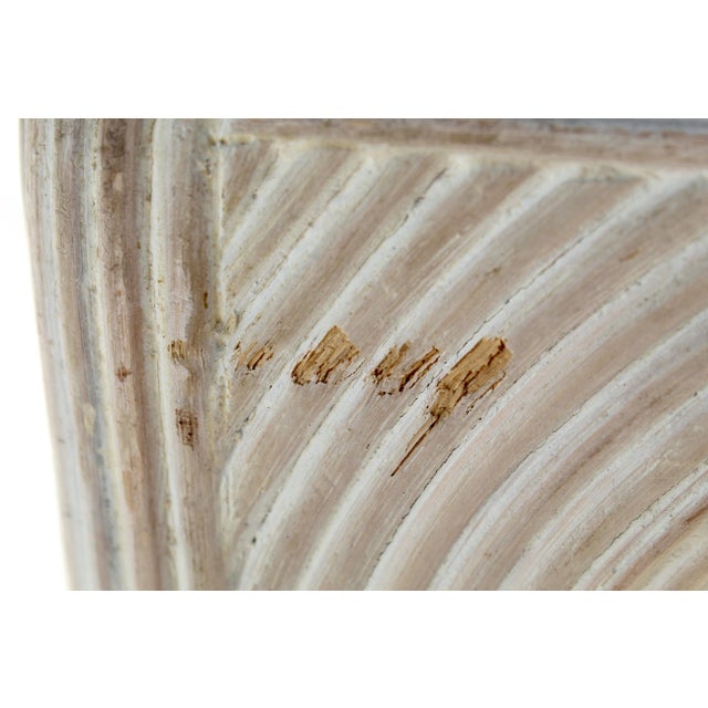Vintage 1980s Coastal Pencil Reed Rattan & Glass Coffee Table For Sale - Image 16 of 16