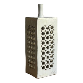 Wye Pottery Pierced Ceramic Vase, England, 1960s For Sale