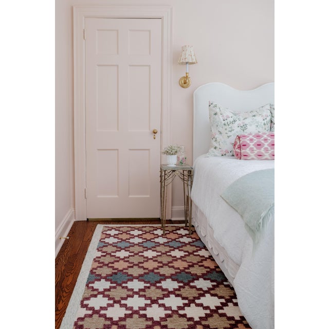 Erin Gates Erin Gates by Momeni Abbot Blue & Taupe Swedish Geo Wool Rug 9' X 12' For Sale - Image 4 of 12