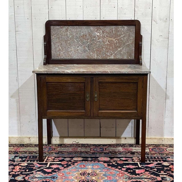 English Mahogany and Marble Bathroom Table For Sale - Image 14 of 14