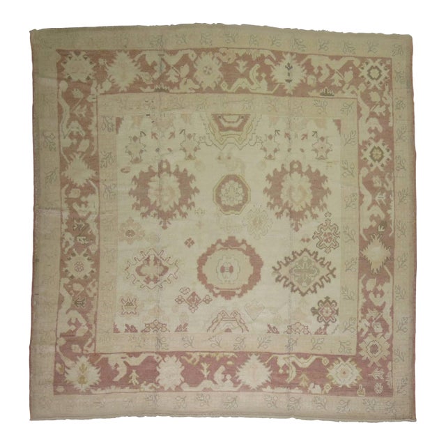 Early 21st Century Turkish Oushak Square Rug - 9' x 9' For Sale