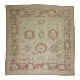 Turkish Oushak Square Rug For Sale