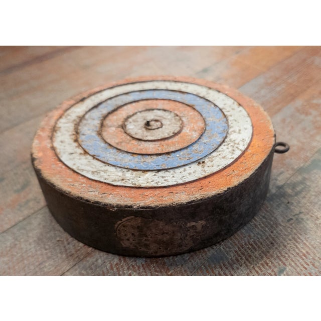 19th Century Rustic Farmhouse Pop Folk Art Red White and Blue Bullseye ...