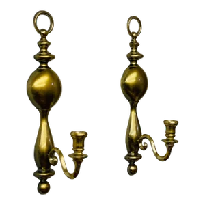 Vintage 1978 Syroco Burwood Candle Holder Wall Sconces- a Pair