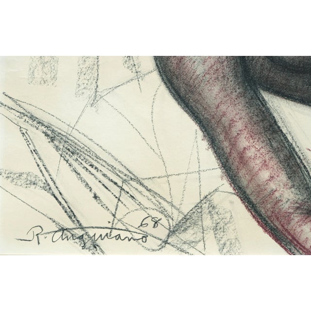 Mid Century Nude Figure Study of a Black Woman by Raul Anguiano For Sale - Image 4 of 5