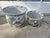 Vintage Chinese Famille Rose Porcelain Fishbowl Planters & Saucers - Pair For Sale - Image 4 of 10