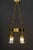 Art Deco Hammered Chandelier with Opaline Glass Shades, Vienna, 1920 For Sale - Image 4 of 18