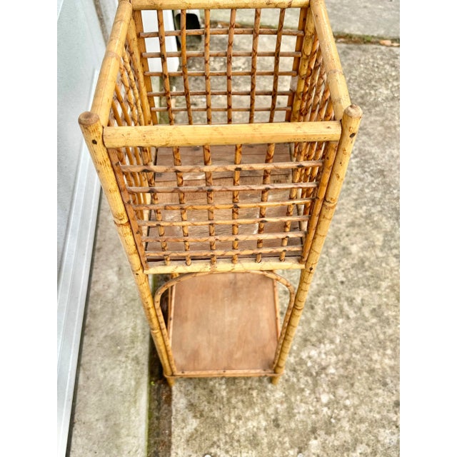 Mid 20th Century Vintage Tortoise Bamboo Plant Stand For Sale - Image 5 of 11