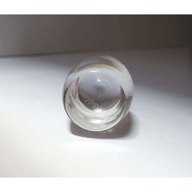 What a cute little guy/gal crystal owl...! A Norwegian crystal owl, Scandinavian Modern design, circa late-20th century,...