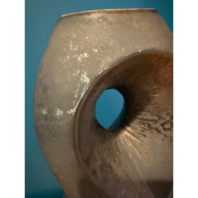 Studio a Home Handcrafted Portuguese Ceramic Totem Sculpture - Reactive Bronze Glaze For Sale - Image 10 of 14