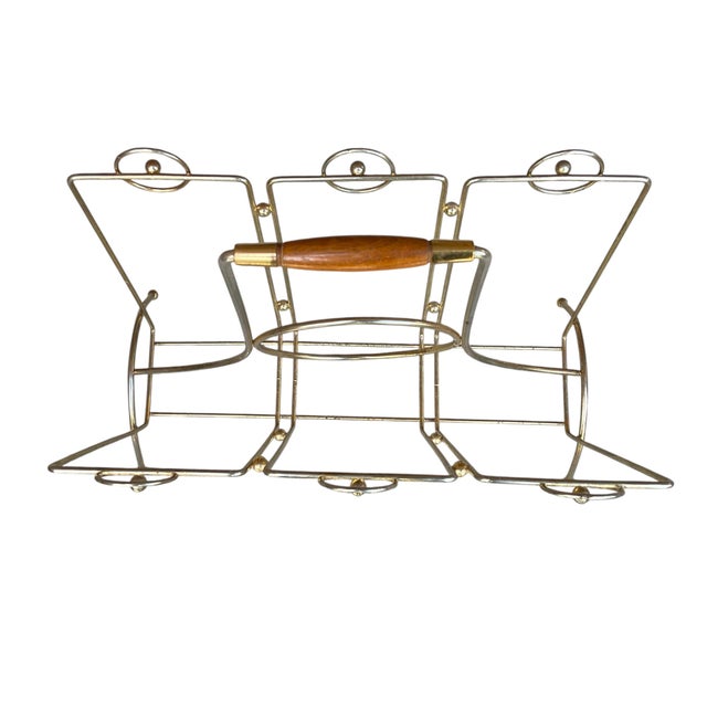 Vintage Metal Magazine Rack Mid-Century Modern For Sale - Image 4 of 16