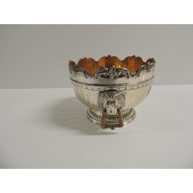 1950s Vintage English Georgian Style Silver-Plated Footed Bowl For Sale - Image 5 of 6