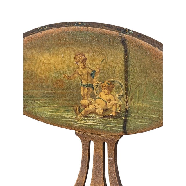 19th Century French Louis XV Style Hand-Painted Romantic Settee / Loveseat For Sale - Image 9 of 18