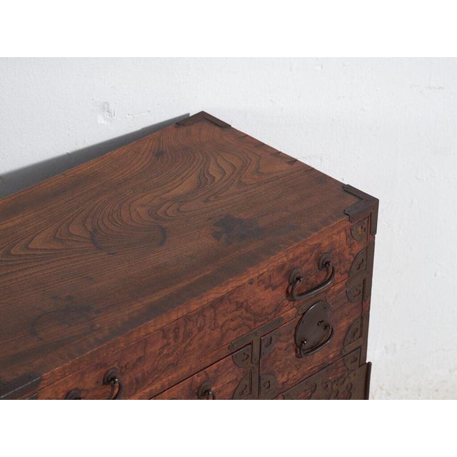 Antique Tansu storage chest of drawers – Meiji / Taishō Period (c.1868-1926)Dimensions: Length: 60 cm Depth: 31 cm Height:...