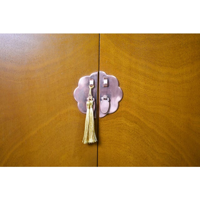 Brown 1950s Chinoiserie Style 2 Door Chest by Landstrom Furniture For Sale - Image 8 of 13