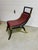 A real art piece here: A French Empire-style occasional chair made by Brunovan Inc. (NYC) in a black lacquer finish with...