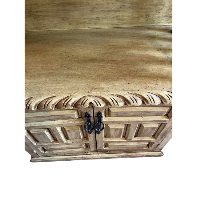 Vintage Spanish Colonial Style Trastero Cabinet From Mexico - 37" X 19" X 81" For Sale - Image 4 of 4