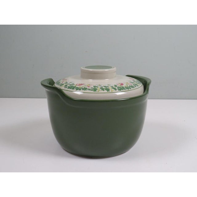 A characterful mid-century Norwegian lidded casserole by Figgjo, model MF 555, from the “Anitra” series. The softly...