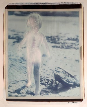 Dennis Farber, Large Format Vintage Color 20X24 Polaroid "Radiant Child" signed and dated, 1989
