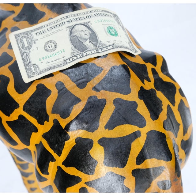 Figurative Large Tooled Leather Sculpture of a Giraffe For Sale - Image 3 of 16