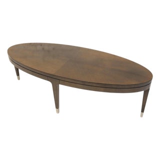 Mid 20th Century Oval Walnut Coffee Table For Sale