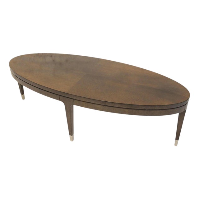 Mid 20th Century Oval Walnut Coffee Table For Sale