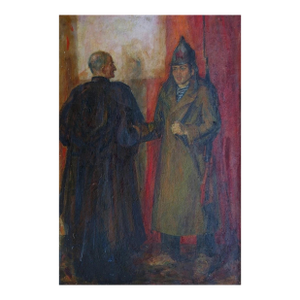 Antique Man Portrait Oil Painting, Soviet Art, 1969 82-56
