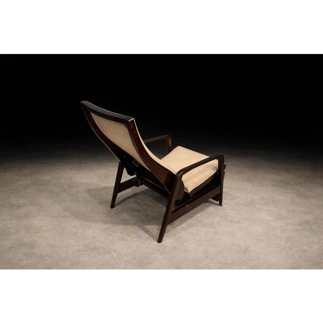 Reclining Sun Chaise Lounge in Hardwood and Ultrasuede by Walter Gerdau, Brazil, 1940s - Lot 82A For Sale - Image 11 of 15