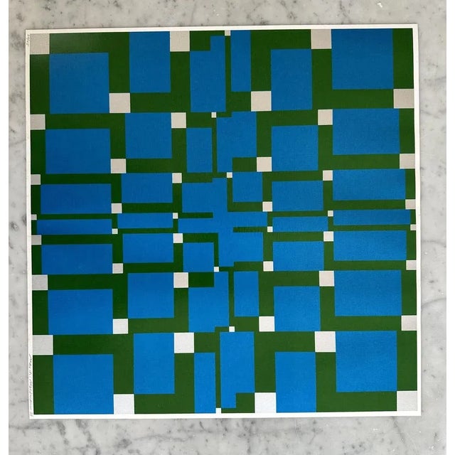 Max Hermann Mahlmann, Composition Trilogy Blue, Silkscreen Print For Sale - Image 12 of 12