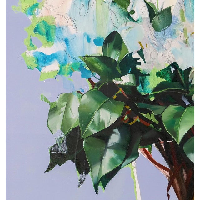 Contemporary Vanguard 18 by Alpay Efe | Oil on canvas Painting of flowers in a glass vase For Sale - Image 3 of 5