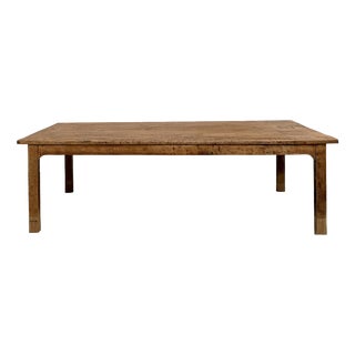 Large Brutalist Farmhouse Table in Oak, 1950s For Sale
