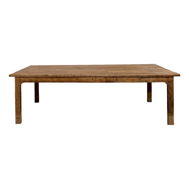 Large Brutalist Farmhouse Table in Oak, 1950s For Sale