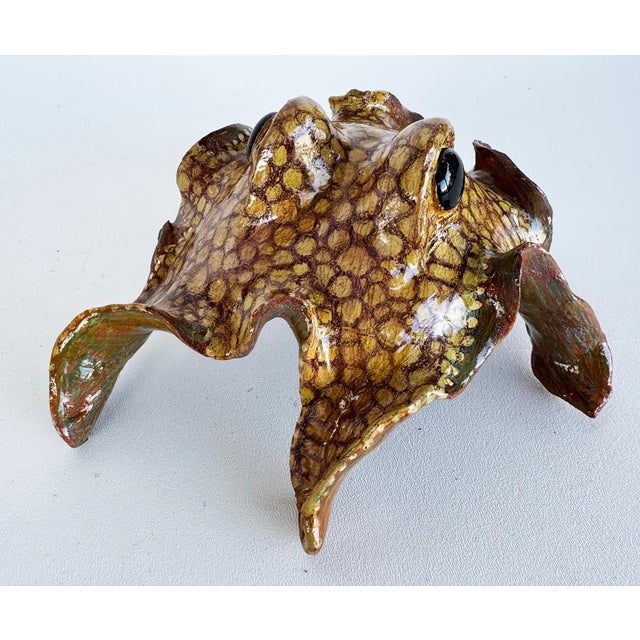 Late 20th Century Vintage Artisan Ceramic Undulating Octopus Sculpture For Sale - Image 5 of 9