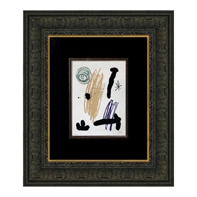 Hand Signed Original Joan Miro Lithograph in Color For Sale