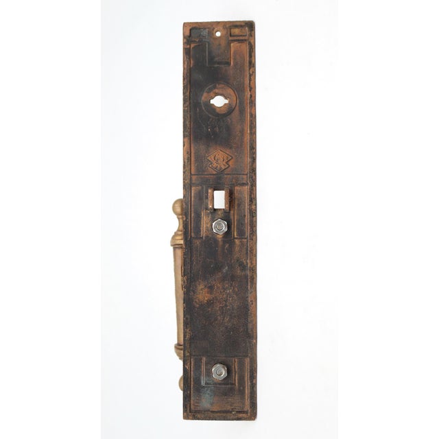 Bronze Russell & Erwin Antique 12.5 In. Bronze Aesthetic Door Pull For Sale - Image 8 of 9