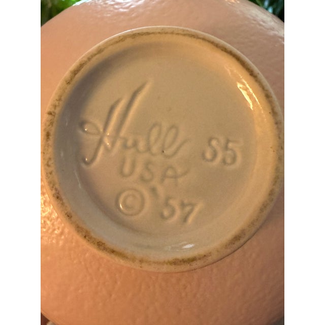 Vintage Hull Art Pottery Serenade Basket Handled Vase 7"h ca.1957 For Sale - Image 10 of 11