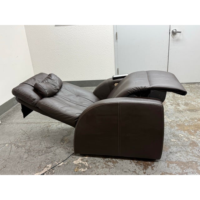 Animal Skin Positive Posture Luma Lift Assist Recliner, Chocolate Brown For Sale - Image 7 of 12