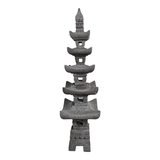 Vintage Lava Stone Garden Pagoda For Sale