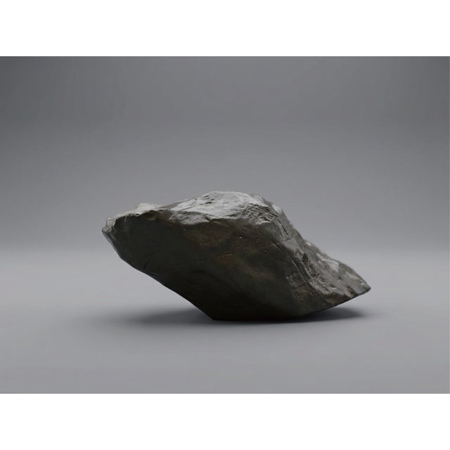 2020s Sculptural Glass Decanter Vase With Natural Gobi Desert Stone – One of a Kind Art Glass For Sale - Image 5 of 7